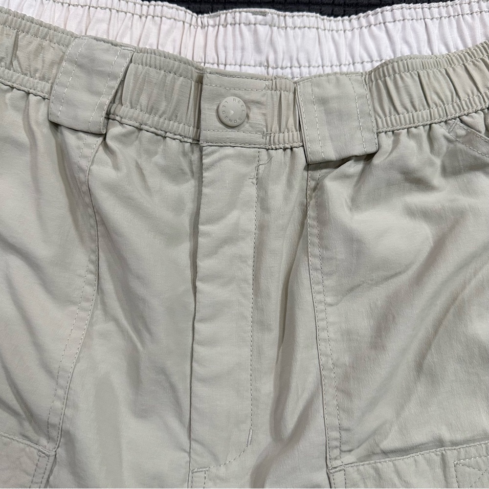 Reel Legends Tan Fishing Shorts Mens 38 Elastic Waist Performance Boat Shorts - Picture 3 of 6